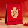 Calendário de Borlas Estilo Chinês Ano do Carneiro 2027 Personalização Logo Corporativo Ornamento de Mesa de Alto Valor Calendário Mensal Criativo