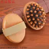 Escova Meridian de Madeira de Faia com Logo Personalizado para Massagem na Barriga, Cintura e Abdômen, Massagem Meridian nas Pernas e Massagem Gua Sha