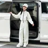 Conjunto deportivo para niñas, nuevo estilo de otoño, conjunto elegante blanco de dos piezas, chaqueta para niñas mayores, ropa infantil casual