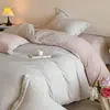 Conjunto de Roupa de Cama Jacquard de Chenille Leite Fleece de Alta Qualidade com Quatro Peças para Outono e Inverno, Lençol de Cama Espesso Quente, Capa de Edredom, Roupa de Cama para Quarto Principal 4