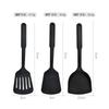 Juego de 3 piezas de utensilios de cocina de nailon al por mayor de fábrica para el hogar, espátula para saltear, espátula para cocinar, espátula para freír, herramientas de utensilios de cocina