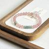 Cristal de Fresa Natural Ágata Lutong Anillo Corredizo Pulsera Jade Agua Azul Pulsera de Cuentas Regalo para Novia Pulsera al por Mayor