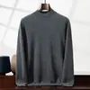 Suéter de Cachemira para Hombre 100% Cachemira Pura Cuello Alto Fino Corte Holgado Talla Grande Casual de Negocios Suéter Base de Punto