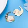 Halloween Europeo y Americano Dibujos Animados Calabaza Linda Gotas de Aceite Gato Lunar Murciélago Colgante Pendientes Collar Pulsera DIY Accesorios