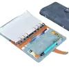 Cuaderno de Hojas Sueltas A6 Transfronterizo con Anillas Desmontables, Planificador Sencillo, Cuaderno de Piel Suave, Bolsillo Multifuncional con Cremallera