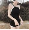 Traje de baño coreano Ins para mujer, bikini sexy de 2022, nuevo, que cubre el vientre, adelgazante, sin espalda, para aguas termales.