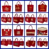 Bolsas de feltro vermelhas do fabricante para presentes festivos, sacolas de embalagem de feltro para celebrações, lembrancinhas de casamento para damas de honra, bolsas de feltro personalizadas