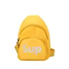 Bolsa de peito com letra para crianças estilo coreano moderna legal verão novo leve casual jardim de infância meninos e meninas ombro transversal cintura bolsa