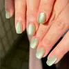 Uñas Postizas de Ballet de Longitud Media con Armadura, Adhesivo para Uñas Usable, Brillo Degradado, Uñas Postizas Dulces Ins