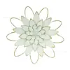 Pieza colgante decorativa de flor de hierro para pared, la más vendida, estilo de lujo ligero, pieza colgante decorativa tridimensional para la pared del fondo del sofá de la sala de estar