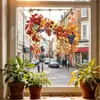D22997 Decoración Colgante Tema Cosecha de Frutas de Otoño Pegatina para Ventana para Puertas de Cristal y Ventanas Decoración Festiva Pegatina de Cristal Electroestática