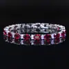 Acessórios de Verão Multicor, Pulseiras Simples de Zircônia Que Não Desbotam, Joias Femininas, Joia de Mão com Zircônia Colorida, Atacado em Estoque