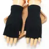 Luvas de cor sólida sem dedos transfronteiriças estilo fino de malha de lã para primavera e outono inverno luvas sem dedos unissex atacado