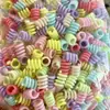 Contas de cabelo africanas com furo grande para tranças de crianças