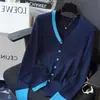 Loja Conceito Shanghai Dan Nong Cardigan de Lã Tricot Color Block Design de Vanguarda Cor Nicho Feminino Outono 2026 Novo Fechamento Único