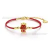 Collar del Año Zodiacal Cuerda Roja Joyería de Buena Suerte Lujo Accesible Diseño de Nicho Ágata Roja Flor Rica Cadena Rica para la Clavícula