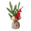 25CM decorações de Natal desktop janela exibição mini árvore de Natal decoração vaso festival cena layout decorações