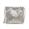 Bolsa de Lantejoulas da Moda Feminina 2024 Novo Estilo Coreano Simples Bolsa de Corrente Têxtil Bolsa Tote Casual para o Dia a Dia Bolsa Transversal
