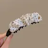 Pinza para el pelo con lazo estilo coreano para mujer, hace que el pelo se vea más voluminoso, pasador, sensación de alta gama, pinza banana más ligera, pinza grande para sujetar el pelo, pinza de garra