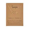 Moda Europeia e Americana Mais Vendida Doze Constelações Mapa do Céu Estrelado Colar com Strass Tendência Personalizado Simples Pingente de Zircônia