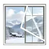 Cortinas Térmicas de Invierno, a Prueba de Polvo, Impermeables, Selladas, Mantienen el Calor, Cinta Mágica, Cortinas para Puerta sin Taladrar, Película de Plástico Transparente Ligera