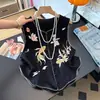 Garantía de Calidad Seda Reductora de Edad Nueva Estilo Chino Antiguo Bordado Pesado Jacquard Cuello Redondo Chaleco Mejorado Chaleco Mujer Otoño