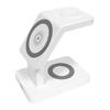 Cargador inalámbrico magnético tres en uno de carga rápida para escritorio, soporte vertical, reloj, auriculares, cargador inalámbrico multifunción