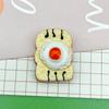 Mini comida de pão de torrada para simulação e acessórios de resina para brincar, grampo de cabelo DIY feito à mão, joias, acessórios de cola de creme para capa de celular