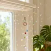 AliExpress Transfronteiriço Jardim de Cristal Artesanato Cor AB Lua Pingente de Metal Apanhador de Sol Sino de Vento de Cristal