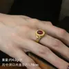 Anillo de Flor Retro Exquisito Versátil Colorido Microincrustado de Circonita para Mujer Lujo Accesible Nicho Gama Alta Anillo Abierto Anillo