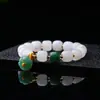 Pulseira de Jade de Seda Dourada Natural, Semente de Gelo de Jade Branco, Pulseira Flor Flutuante Branca, Contas Soltas de Jade Verde Tianshan, Pulseira de Jade Transparente Estilo Nacional