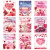 Pegatina Decorativa para Botella de Vino de San Valentín Transfronteriza Pegatina de Etiqueta para Botella de Vino y Cerveza para Fiesta de San Valentín