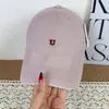 Gorra de Béisbol Lavada Retro Americana Ins Nueva Otoño Simple Nicho Ala Suave Bordado Letra U Versátil Gorra Pico de Pato