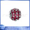 Pandora 925 Cobre Branco Banhado a Prata Contas de Vidro Contas de Coração Pingente Acessórios para Pulseira DIY Pingente em Forma de Coração