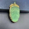 Colgante de Hoja Azul con Incrustaciones de Agua Coleccionable de Alta Calidad Colgante de Cuarzo Ice Leaf Jade Seiko Venta al por Mayor