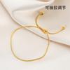Jinhui nuevo popular brazalete de acero de titanio europeo y americano estilo ins femenino personalizado moda no se decolora brazalete anti-decoloración