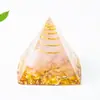 Pirámide de Chakra de Grava de Cristal Adornos Decorativos de Resina Decoraciones Interiores del Hogar Resina de Cristal Amatista