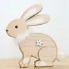 Coleta Ação de Graças Coelho em Forma de Madeira Moderno Minimalista Casa Mesa Decoração de Páscoa Festa Ornamento