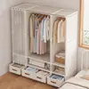 Montagem de Guarda-Roupa Combinado Guarda-Roupa Simples para Quarto Cabideiro Simples Gabinete de Armazenamento Simples Guarda-Roupa para Quartos de Aluguel