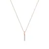 Novo colar de diamante feminino design de nicho colar simples moda zircônia pingente longo corrente clavícula atacado