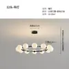Lámpara Colgante Postmoderna Nórdica de Doble Anillo con Bola de Burbujas para Sala de Estar y Comedor, Lámpara Colgante Circular Combinada de Lujo Ligero Italiano, Modelo de Diseñador