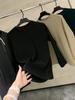 ¡Preparación para Otoño e Invierno! Camiseta de manga raglán de color liso, suave y agradable para la piel, cálida, de terciopelo doble cara, para otoño e invierno, para hombre