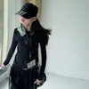 Conjunto de otoño para niña 2026 nuevo estilo: Camiseta básica de manga larga y pantalones de punto de pierna ancha con adornos de pedrería, un conjunto de dos piezas de moda para primavera y otoño