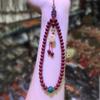 Pulsera Vintage al por Mayor de Arena Dorada Morada Cinnabar de Mina Antigua para Mujer, Joyería Étnica con Cuentas