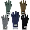 Guantes de Punto Táctiles para Adultos, Nuevos de Invierno, Protección contra el Frío para Exteriores, Estudiantes, Color Sólido, Guantes Cálidos para Hombre, Procesamiento y Venta al por Mayor