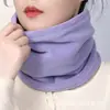 Protector de Cuello Cálido de Polar de Color Sólido, Máscara Resistente al Viento y al Frío para Exteriores, Cubrecuellos, Chaqueta de Plumas, Bufanda de Cuello Falso