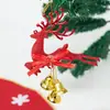 Decoración Colgante de Reno Saltador con Baño Navideño, Campana de Plástico, Decoración para Colgar en el Árbol de Navidad, Accesorios para Ventanas