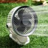 Ventilador pequeño de clip para mesita de noche de dormitorio de verano, ventilador USB de tres velocidades para escritorio de oficina, ventilador eléctrico colgante estilo camping