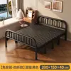 Cama Dobrável Cama de Casal 1,5m Doméstica Simples Reforçada Cama de Solteiro Dormitório de Adultos Aluguel Portátil Placa Dura Cama de Ferro