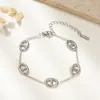 Pulsera de acero de titanio transfronteriza para mujer, diseño de nariz de cerdo de acero inoxidable, chapada en oro de 18 quilates, no se decolora, disponible para venta al por mayor